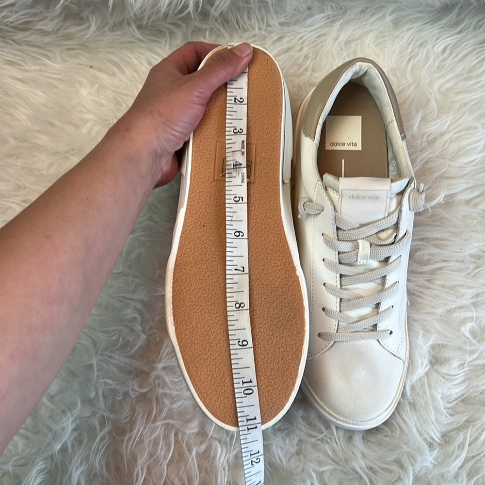 Dolce Vita Women’s Zina Foam 360 White Recycled Leather Sneakers Size 10-11 US - Picture 11 of 17